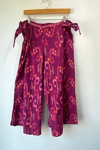 Pink & Orange Print Fisherman Pants Selected by The Curatorial Dept.