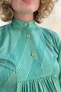 Issey Miyake 1 to 3 Green Pattern Dress Selected by The Curatorial Dept.