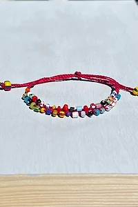 Nancy Melet Red Happy Bracelet