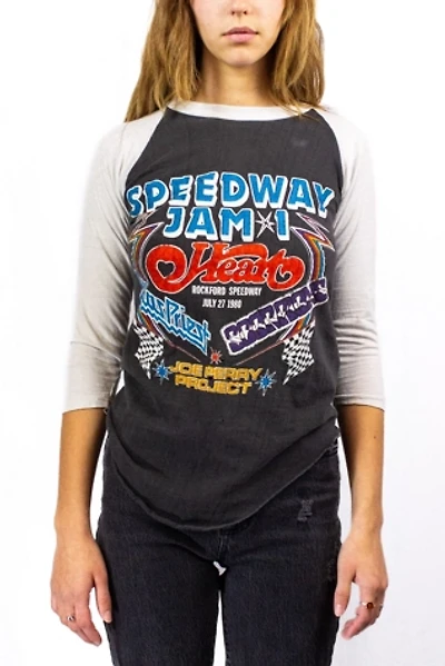 Vintage 1980 Speedway Jam Raglan Concert T Shirt Selected by Black Shag Vintage