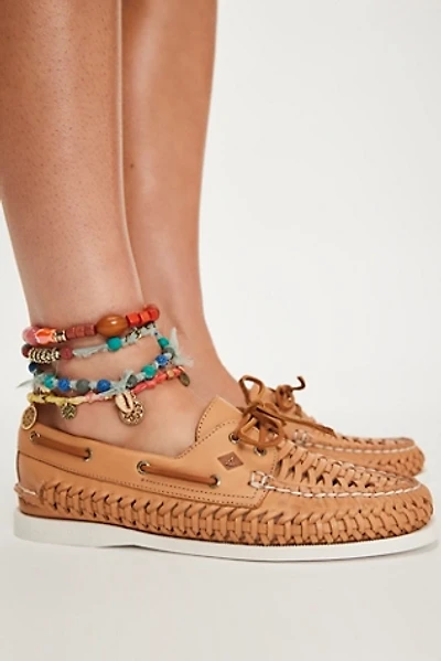 Sperry 2-Eye Woven Leather Boat Shoes