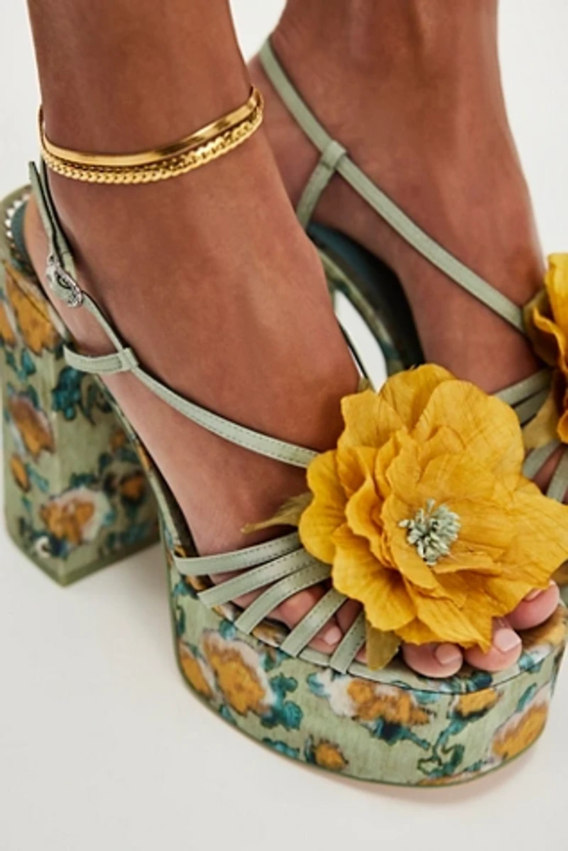 Siena Flower Platform Heels