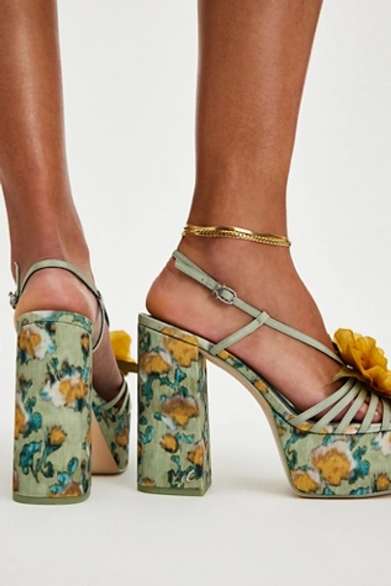 Siena Flower Platform Heels