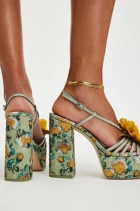 Siena Flower Platform Heels
