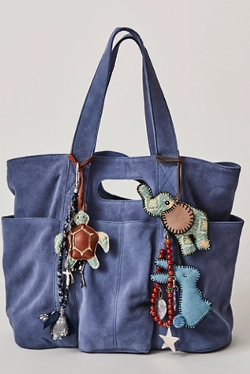 Kantha Elephant Bag Charm