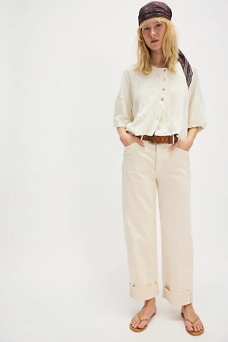 MOTHER The Spitfire Ankle Cuff Jeans