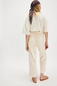 MOTHER The Spitfire Ankle Cuff Jeans