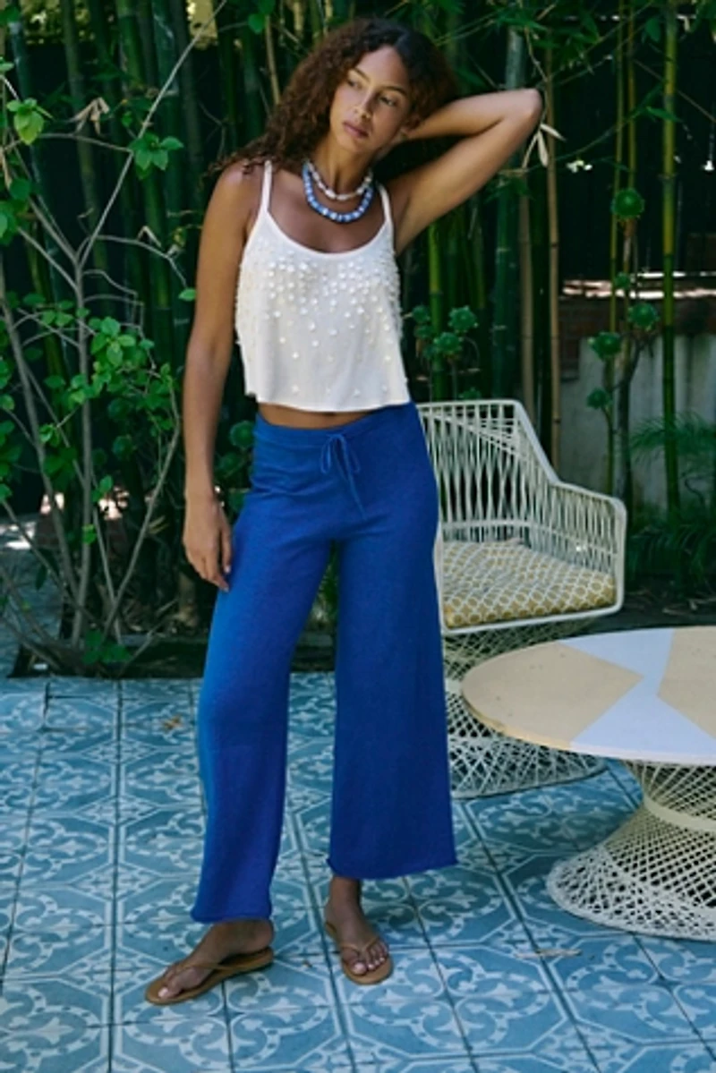 Avalon Cotton-Linen Sweater Pants