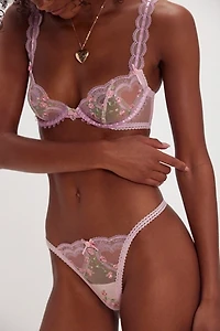 Ily Embroidered Thong