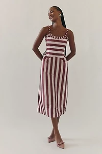 Damson Madder Rachel Ruffle Midi Dress