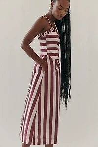 Damson Madder Rachel Ruffle Midi Dress