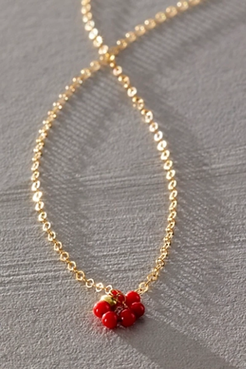864 Design Stone Flower Necklace