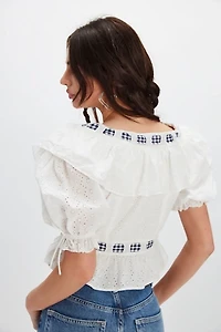 For Love & Lemons Ruby Ribbon Top