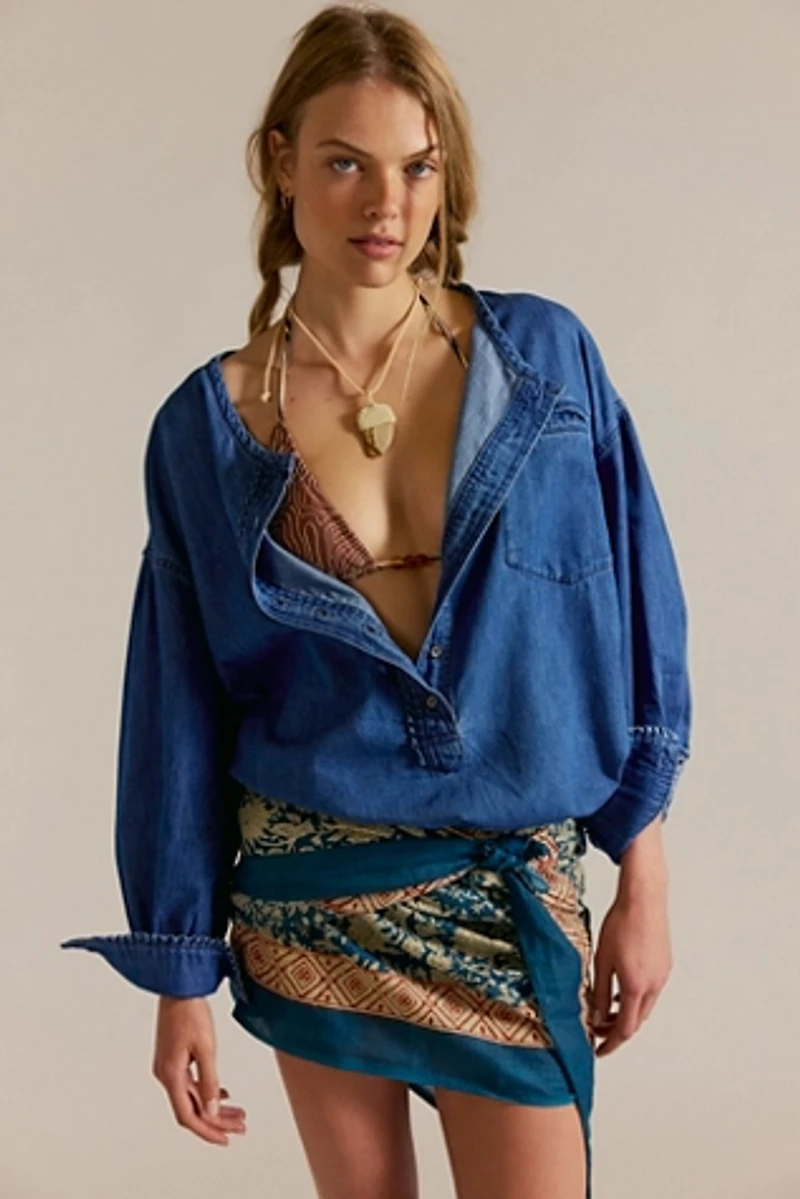 We The Free Denim Dreaming Pullover