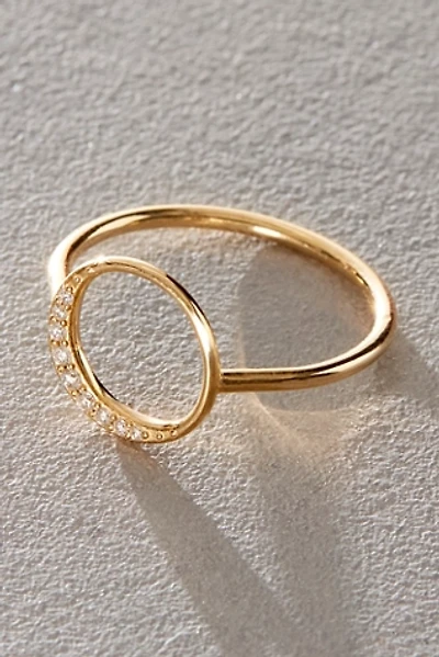 BaYou Diamond Crescent Moon Ring