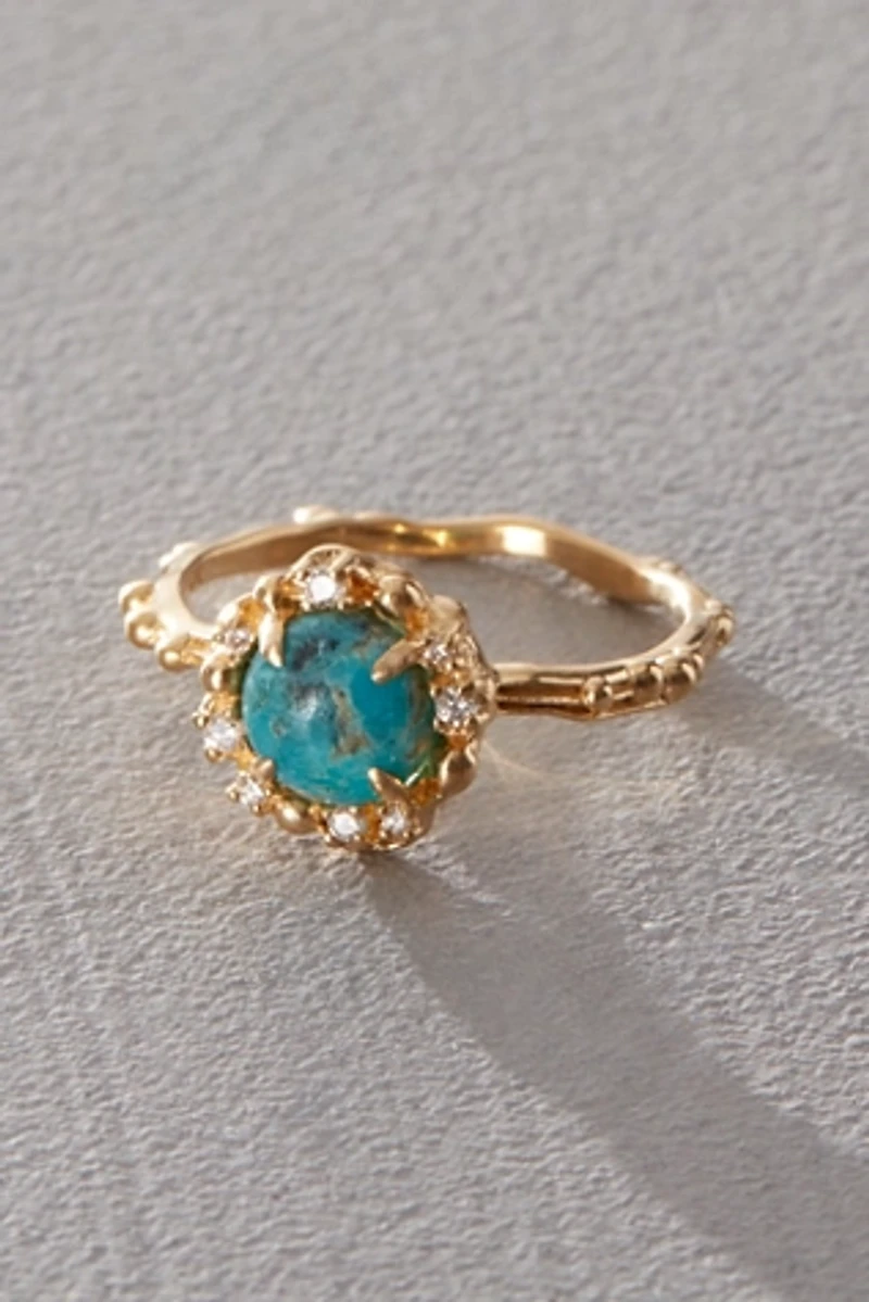 BaYou Turquoise Diamond Ring