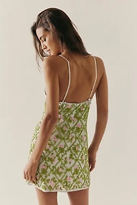 For Love & Lemons Bridget Beaded Mini Dress