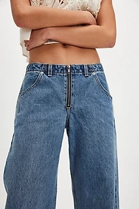Levi's Low Loose Styled Zipper Jeans