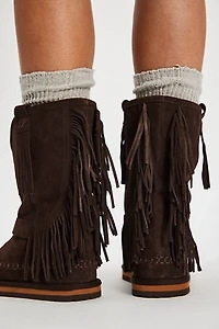 Faye Fringe Pull On Boots