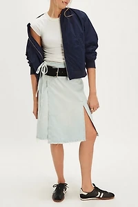 Closed Wrap Midi Skirt