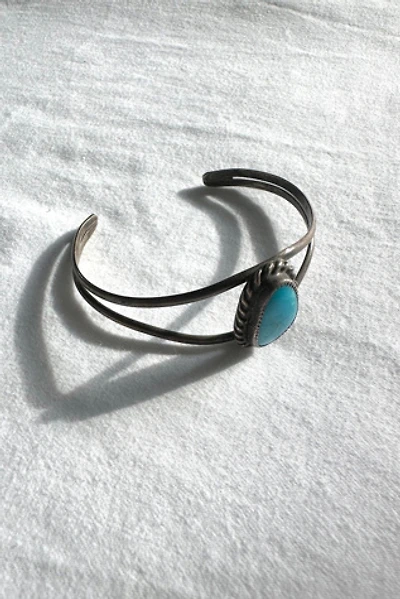 Vintage Sterling Silver and Turquoise Cuff Selected by Grievous Angel Vintage