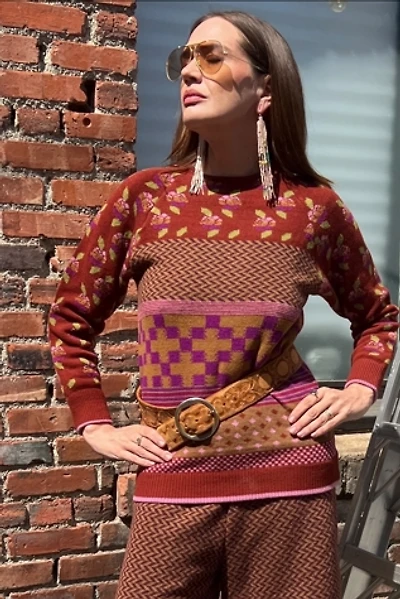 Vintage 1970 Adrienne Vittadini Sweater and Culottes Set Selected by Personal Choice