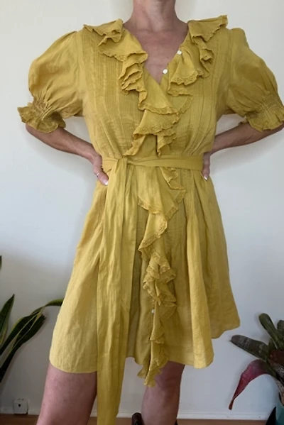 Canary Yellow Doen Pintuck Ruffle Henri Dress Selected by Picky Jane