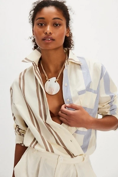 Thinking MU Poplin Striped Marcelle Shirt