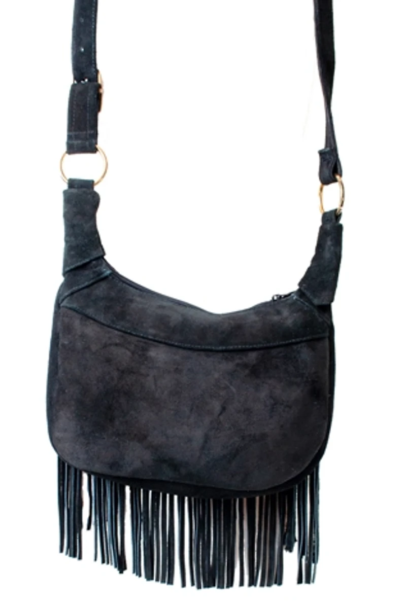 Hippie Shop Bohemian Suede Fringe Shoulder Bag