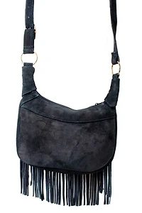 Hippie Shop Bohemian Suede Fringe Shoulder Bag