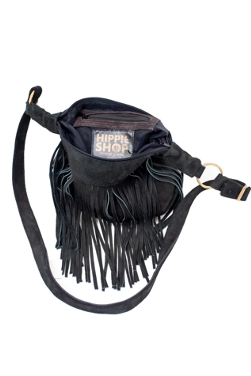 Hippie Shop Bohemian Suede Fringe Shoulder Bag