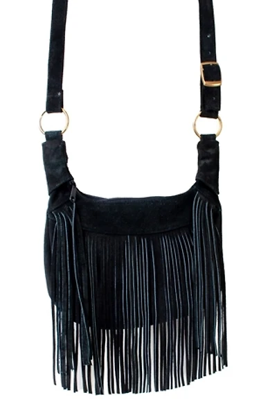 Hippie Shop Bohemian Suede Fringe Shoulder Bag