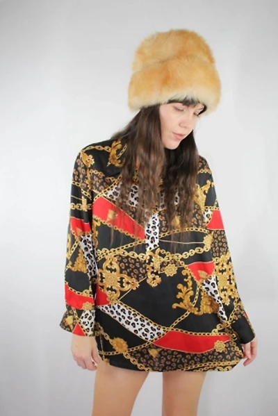 Vintage Leopard Print Silky Blouse Selected By Moons + Junes Vintage