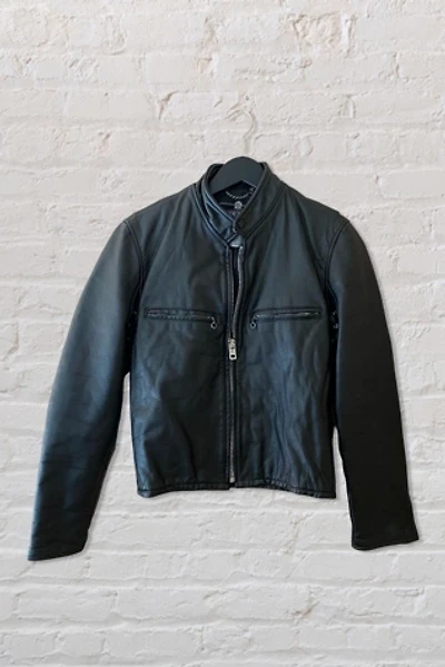 1970s Fidelity Black Leather Moto Jacket Selected By Ritual Vintage