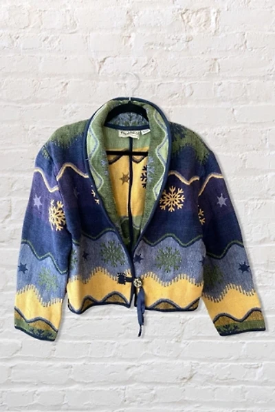 1990s Flashback Snowflake Print Blanket Jacket Selected By Ritual Vintage