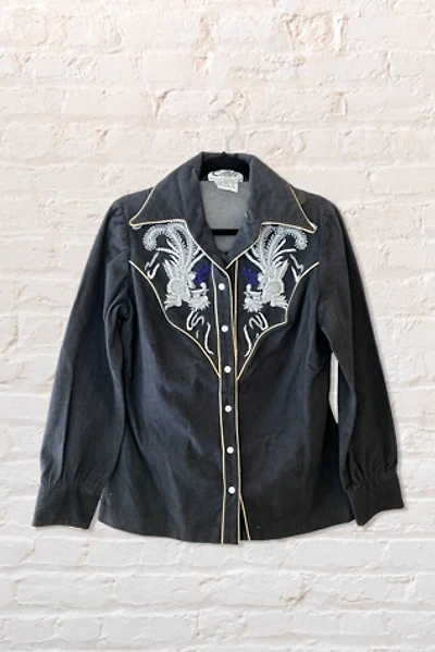 1970s Beaded Western Denim shirt Selected By Ritual Vintage