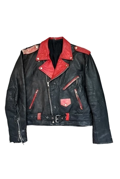 Vintage 1970s Two Tone Leather Motorcycle Jacket Selected By Vintage Warrior