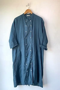 Fog Linen Work Blue Green Dress Selected by The Curatorial Dept.