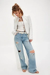 Understated Leather Two-Way Zipper Jacket
