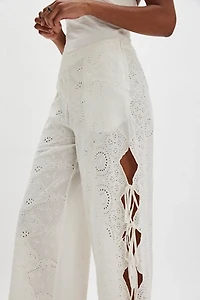 Nigel Preston Side Tie Eyelet Pants