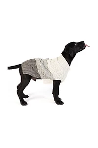 Chilly Dog Color Block Cable Sweater
