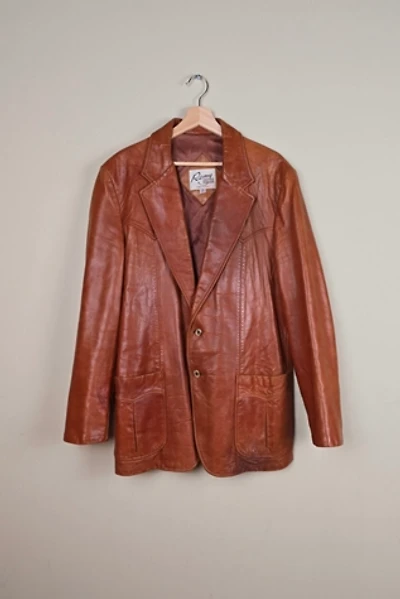 Vintage Remy Cognac Brown Leather Jacket Selected By The Igala NYC