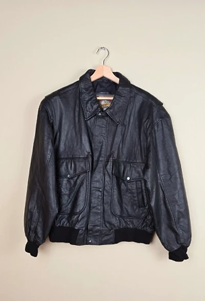 Vintage 90s Leather Jacket Selected By The Igala NYC