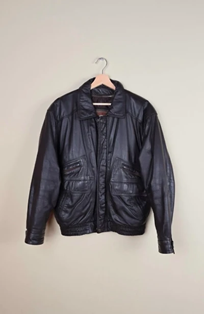 Vintage Black Leather Jacket Selected By The Igala NYC