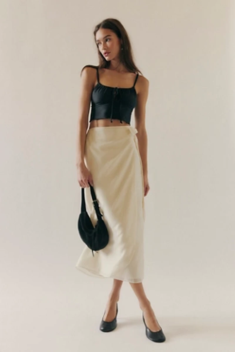 Saemdi Silky Wrap Skirt