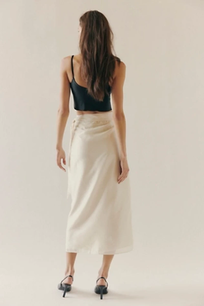 Saemdi Silky Wrap Skirt