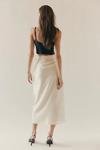 Saemdi Silky Wrap Skirt