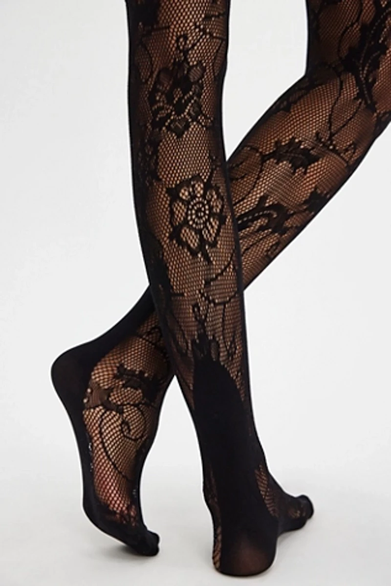LECHERY® Floral Net Tights