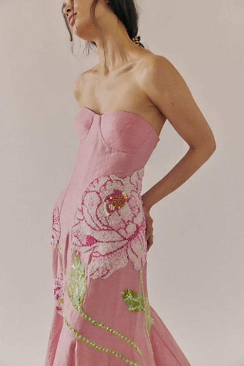 La Fuori Peony Petaleeza Corset Gown
