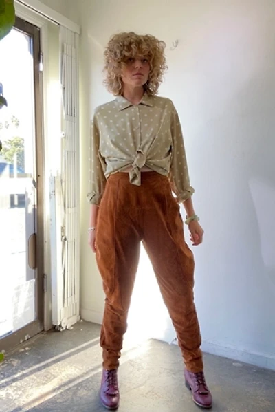 Vintage Anne Klein Cognac Suede Jodhpurs Selected by The Curatorial Dept.